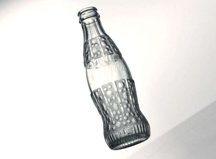 Bubbles - engraved CocaCola bottle